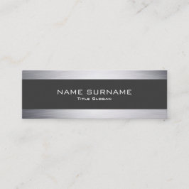 Modern metallisk visitkort för silverstilkortkort