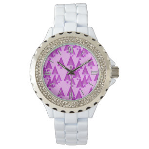 Modern metalliskt Julgranar - violett lila Armbandsur