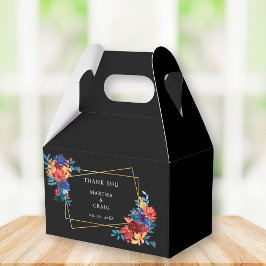 Modern mexikansk fiesta Flower Black Bröllop Presentaskar