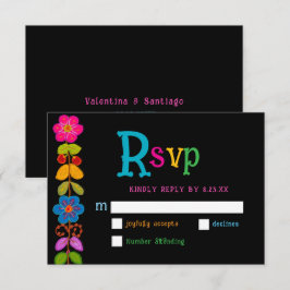 Modern mexikansk osa bröllop-svarskort
