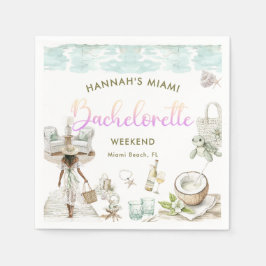 Modern Miami Beach Bachelorette Helg Pappersservett