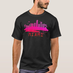 Modern Miami Cityscape Souvenir Miami Skyline Pre T Shirt