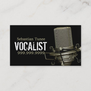 Modern Mic Singer-Affärskort Visitkort