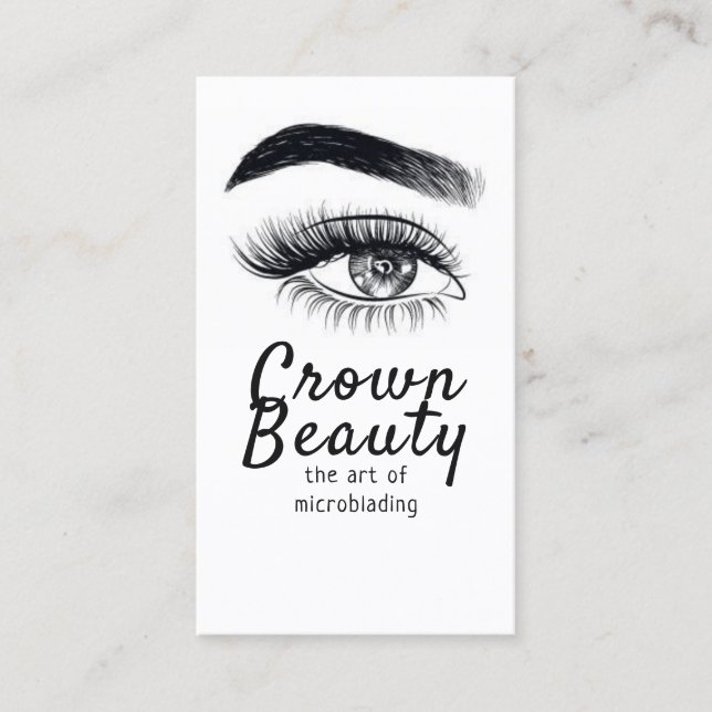 Modern Microblading, Ögonbryn, Permanent Makeup Visitkort (Framsida)