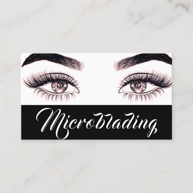 Modern Microblading, Ögonbryn, Permanent Makeup Visitkort (Framsida)
