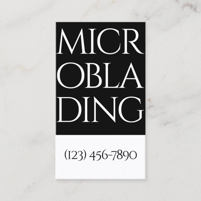 Modern Microblading, Ögonbryn, Permanent Makeup Visitkort (Framsida)