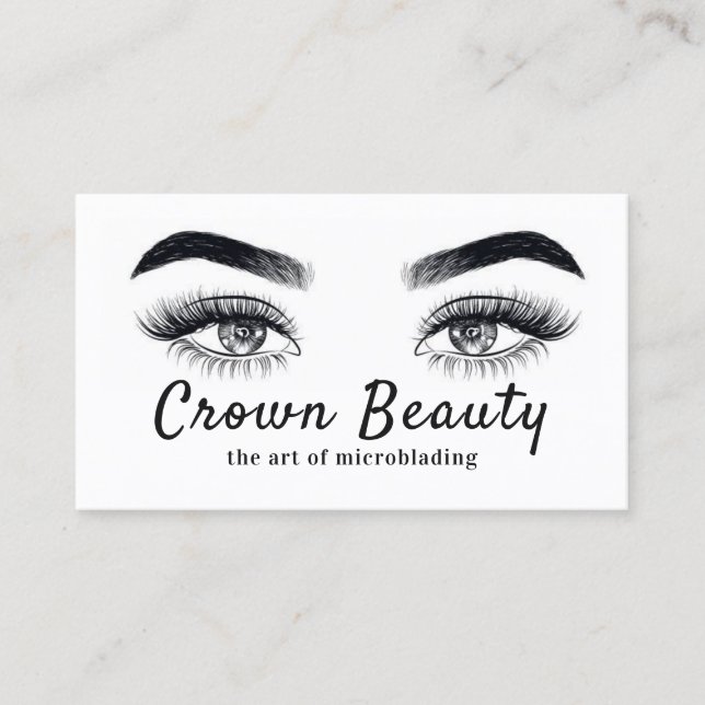 Modern Microblading , Ögonbryn,  Permanent Makeup Visitkort (Framsida)