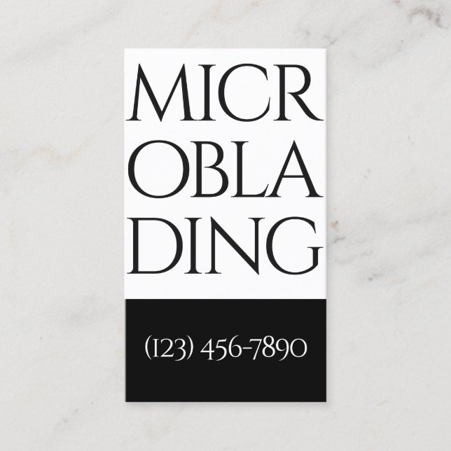 Modern Microblading , Ögonbryn,  Permanent Makeup Visitkort (Framsida)