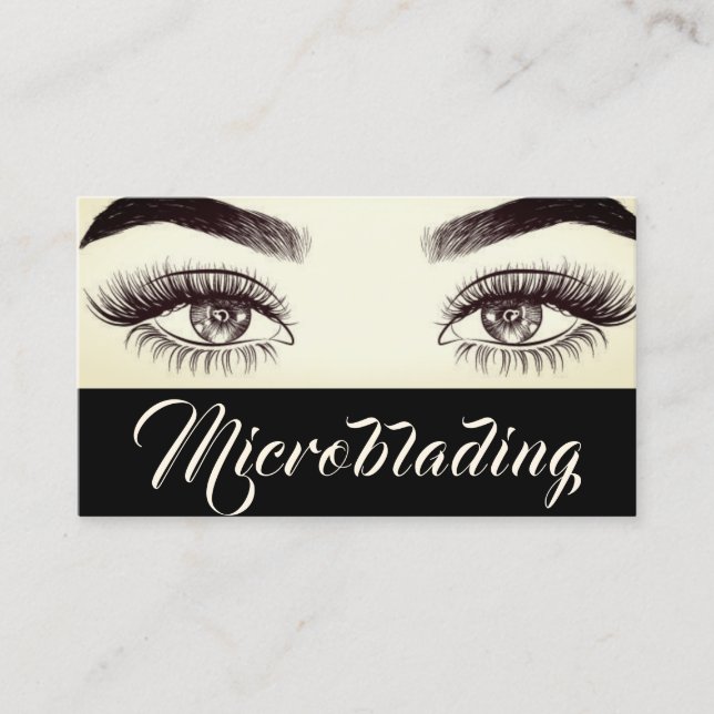 Modern Microblading , Ögonbryn,  Permanent Makeup Visitkort (Framsida)