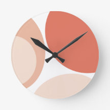 Modern Mid Century Abstract Geo Pastel Terracotta 