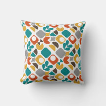 Modern Mid Century Geometrisk Färgrik Retro