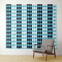 Modern Mid Century-mod retro diamonds Harlequin