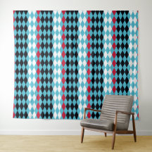 Modern Mid-Century mod retro diamonds Harlequin 2