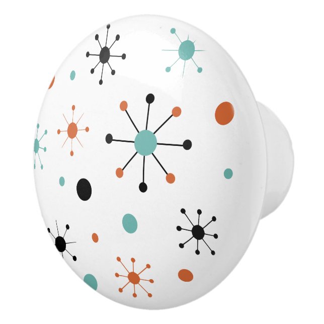 Modern Mid Century Retro Atomic Abstract Knopp (Höger)