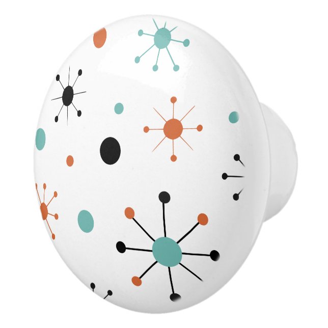 Modern Mid Century Retro Atomic Abstract Knopp (Höger)
