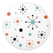Modern Mid Century Retro Atomisk Abstrakt