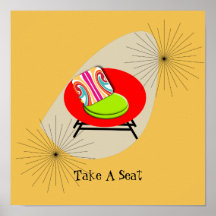 Modern Mid Century Retro Stil-stolsillustration