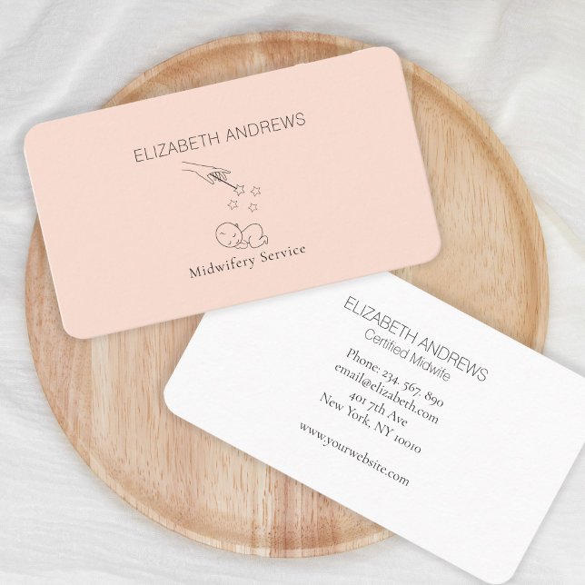 Modern, Midfru, Birth Doula Visitkort (Skapare uppladdad)