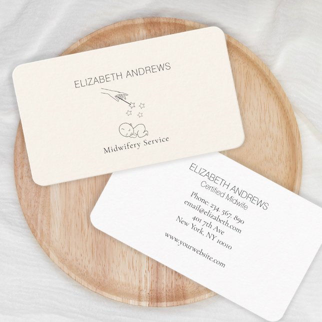 Modern, Midfru, Birth Doula Visitkort (Skapare uppladdad)