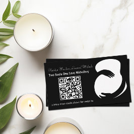 Modern Midfru Doula Moderskap Black QR-kod Visitkort