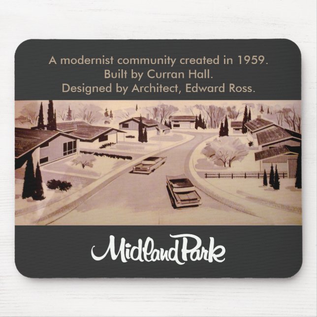 Modern Midland Park Toronto Mousepad i mitten av å Musmatta (Framsidan)