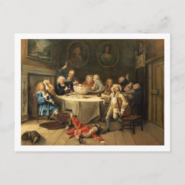 Modern midnattskonversation vykort (Framsida)