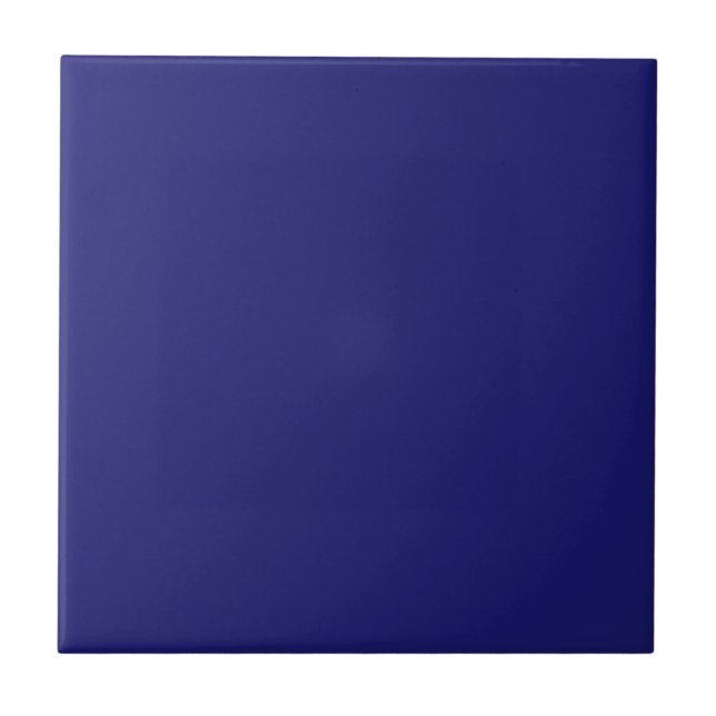 Modern Midnight Blue Plain Solid Färg Kakelplatta (Framsidan)