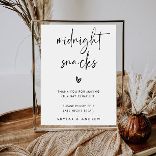 Modern Midnight Snacks Treat Bag Dessert Pub-tecke Poster