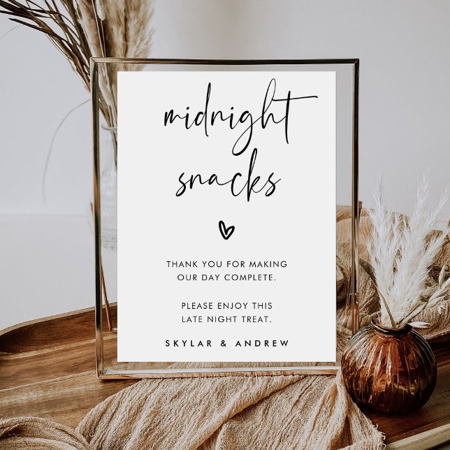 Modern Midnight Snacks Treat Bag Dessert Pub-tecke Poster (Skapare uppladdad)
