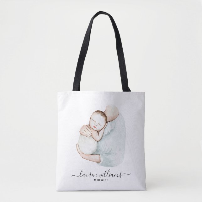 Modern Midwifes Doula Birth Nurse Cute Watercolor Tygkasse (Framsida)