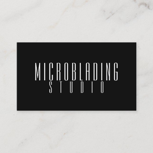 Modern mikroblading , Eyebrows, Permanent Makeup Visitkort (Framsida)