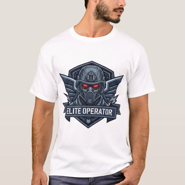 Modern Militärt Lapp Gamer T-shirt (Framsida)