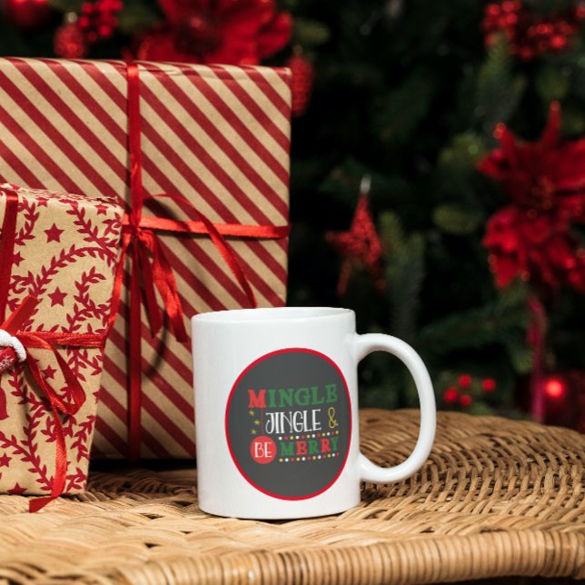 Modern Mingle & Jingle Holiday Kaffemugg (Skapare uppladdad)