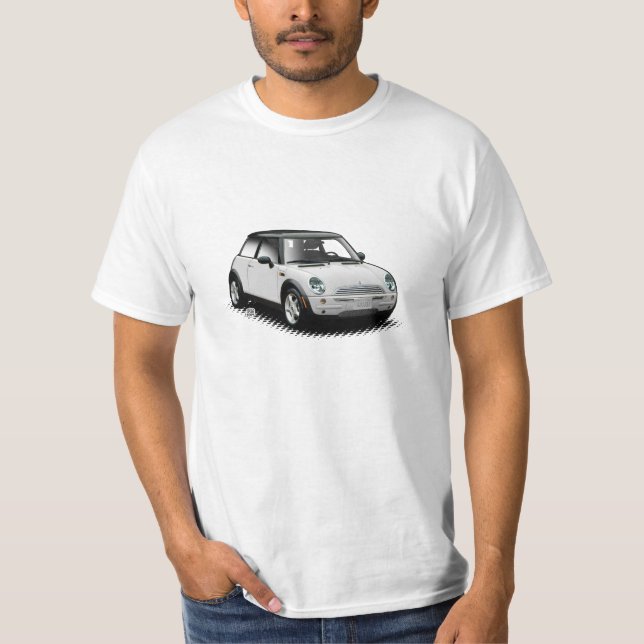 Modern mini- bilT-tröja för vit Tee Shirt (Framsida)