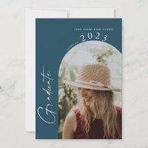 Modern minimal 2-foto, blå Studentfest