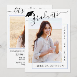 Modern minimal 2-PHOTO-Studentfest Inbjudningar