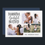 modern minimal 4-fotobaserad thanksgiving, July 4: Julkort<br><div class="desc">Rustiskt multi4-fotokort. perfekt för spridning av jristmas,  thanksgiving eller jur 4:e helgdag</div>