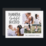 modern minimal 4-fotobaserad thanksgiving, July 4: Julkort<br><div class="desc">Rustiskt multi4-fotokort. perfekt för spridning av jristmas,  thanksgiving eller jur 4:e helgdag</div>