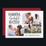 modern minimal 4-fotofilm thanksgiving, Jurit 4:e Julkort<br><div class="desc">Rustiskt multi4-fotokort. perfekt för spridning av jristmas,  thanksgiving eller jur 4:e helgdag</div>