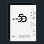 Modern minimal | 50:e galan Spara datum Spara Datumet<br><div class="desc">Det här minimala sparandet av datumkortet innehåller "spara datumet" i ett vackert, frihetsfullt skript som kan ändras till valfritt färg. Färg kan också vara personlig. Dessa professionellt designade kort är snabbt anpassade. Lägg till anpassningsbarnas ordalydelse till den här designen genom att använda rutorna "Redigera den här designmallen" på objektets höger...</div>