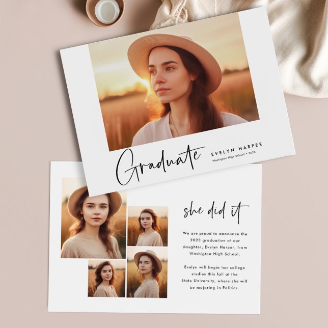 Modern minimal 5-foto-Studenten-meddelande (Skapare uppladdad)