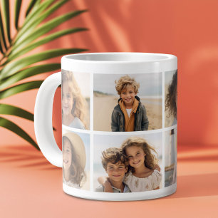 Modern Minimal 8-Fotogaller collage - Vit Jumbo Mugg