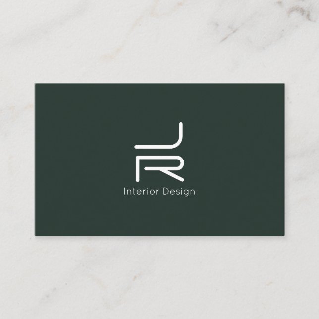 Modern minimal abstrakt initialer logotyp visitkort (Framsida)