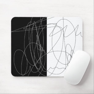 Modern, minimal abstrakt, klotteckning musmatta