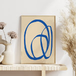 Modern minimal Abstrakt konst i blått Poster<br><div class="desc">Den moderna,  minimalistiska Abstrakten Art i Blue Poster</div>