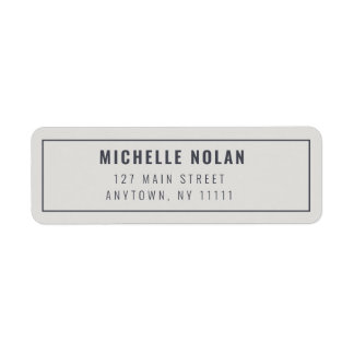 Modern minimal adressetikett för enkel återgång ti returadress etikett