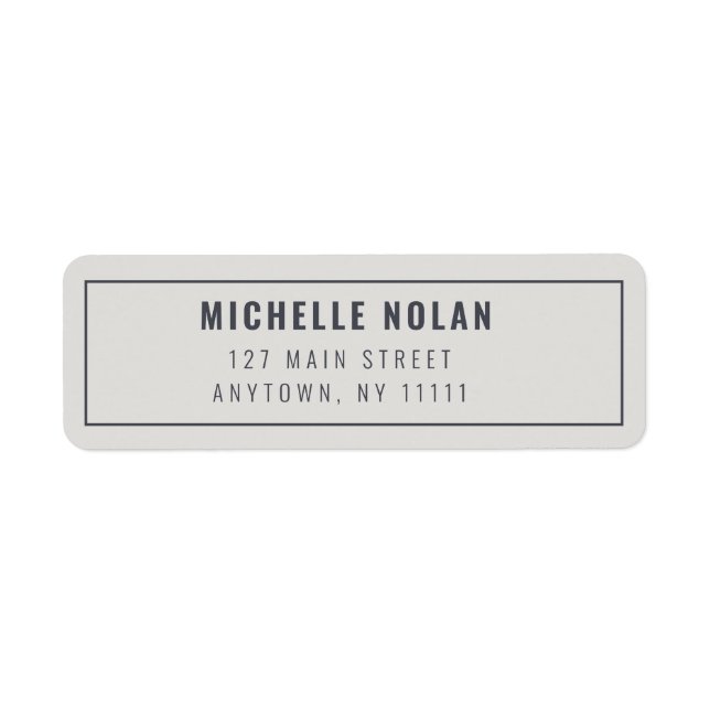 Modern minimal adressetikett för enkel återgång ti returadress etikett (Framsidan)