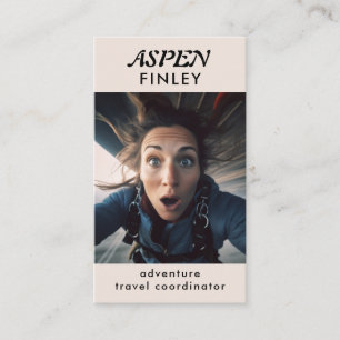 Modern minimal - Affärskortet QR-kod för foto-Logo Visitkort