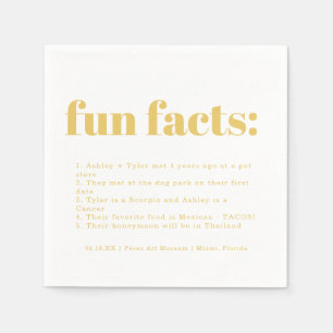 Modern minimal ananas Roligt Facts Bröllop Pappersservett