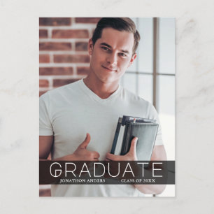 Modern minimal anmälan om foto Bk Student Vykort